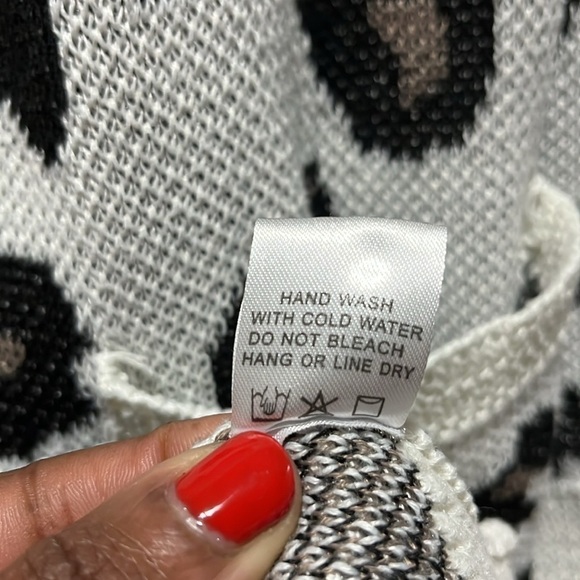 Andree by Unit Women’s Leopard Cardigan Long Sleeve Pocket Animal Print Size S - Picture 9 of 11